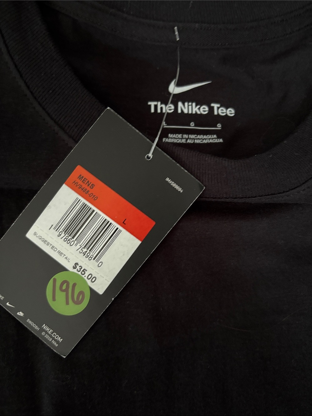 Nike Men's Short Sleeve Crew Tee in Black with Tag